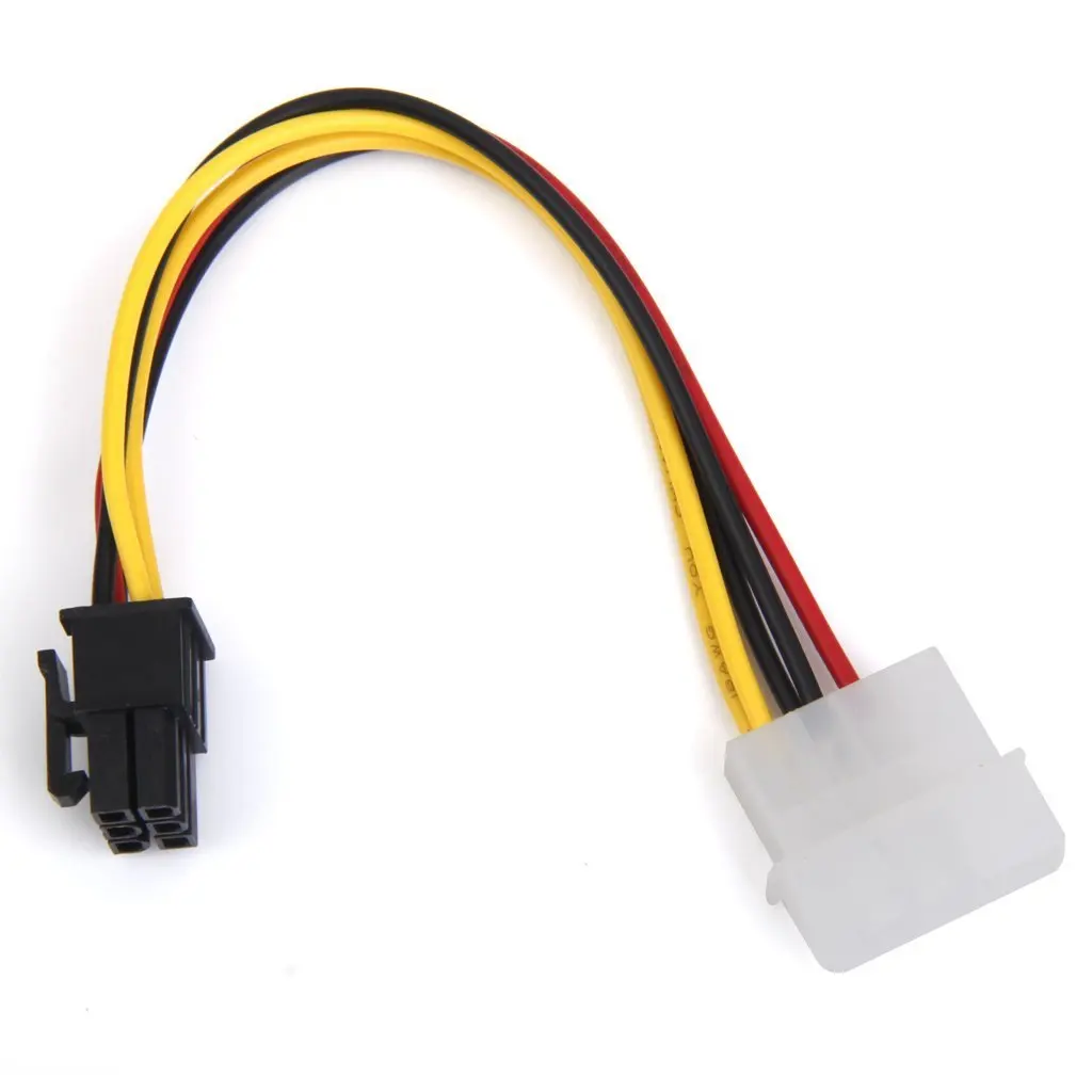 Эфвк Новый 4 контактный разъем 6 Pin мама Мощность кабель для PCIe PCI eэкспресс
