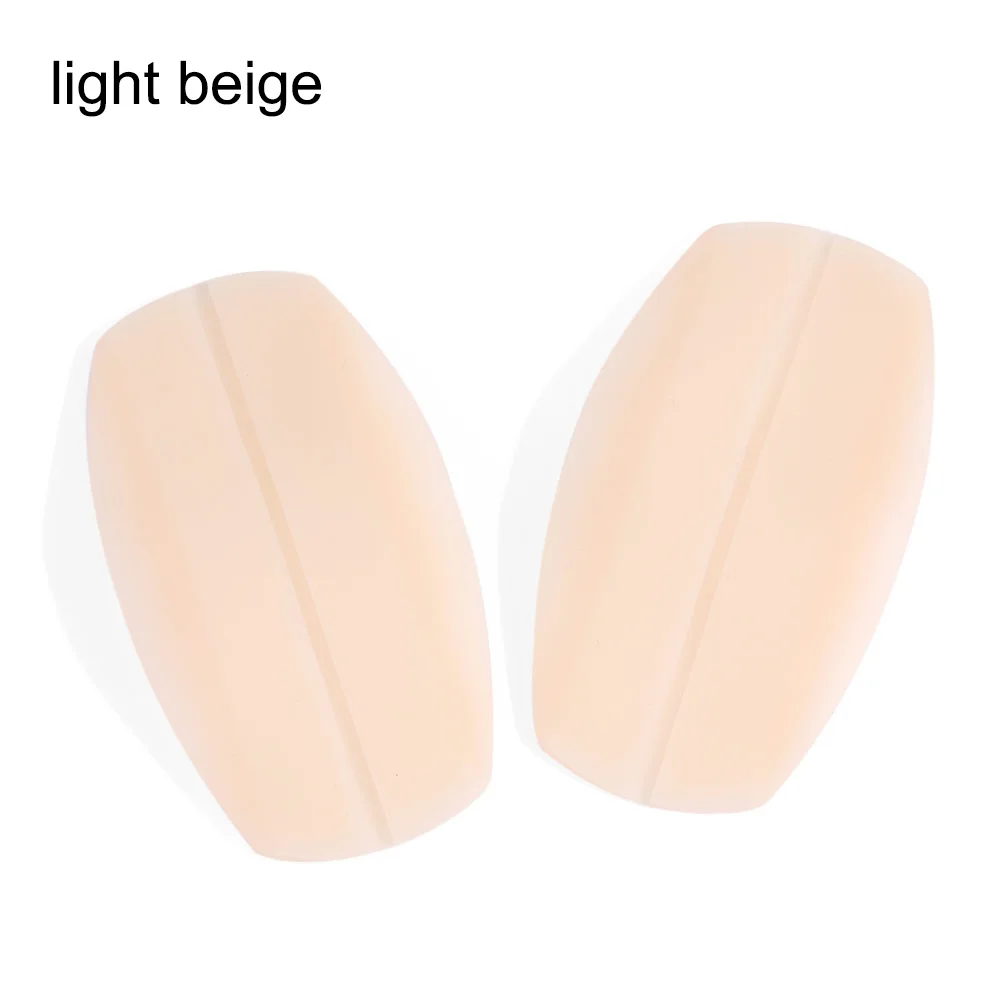light beige 1 Новое поступление 2 шт./пара силиконовой мягкой текстуры Нескользящие подплечники вставки бюстгальтера держатель для облегчения боли кожи цветов на выбор - Цвет: light beige 1