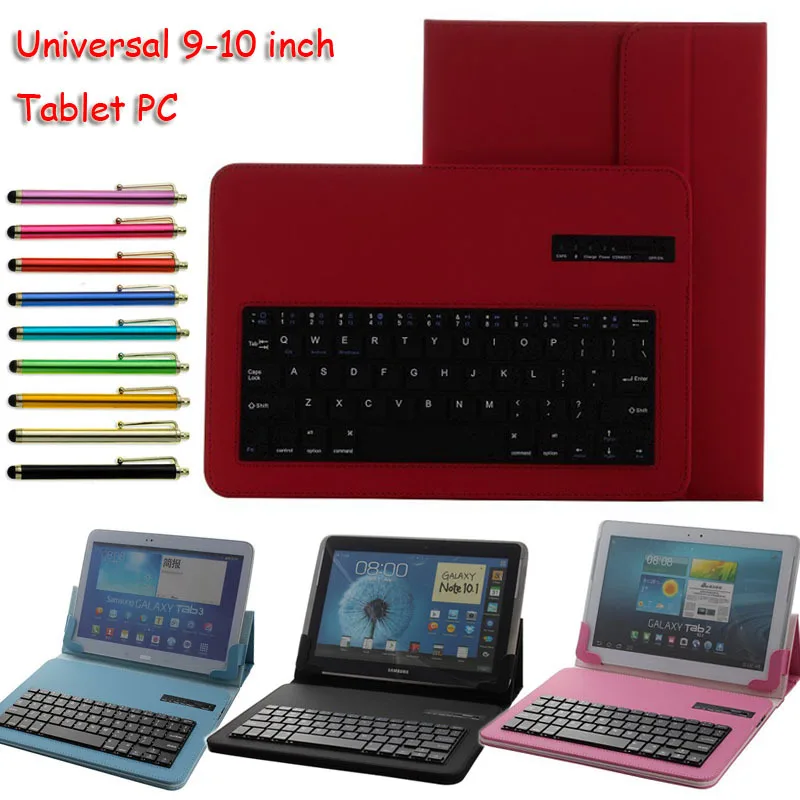 Универсальный Съемный Bluetooth клавиатура PU чехол для HP Slate 10 HD Lenovo Miix2 Samsung galaxy tab 4 SM 535