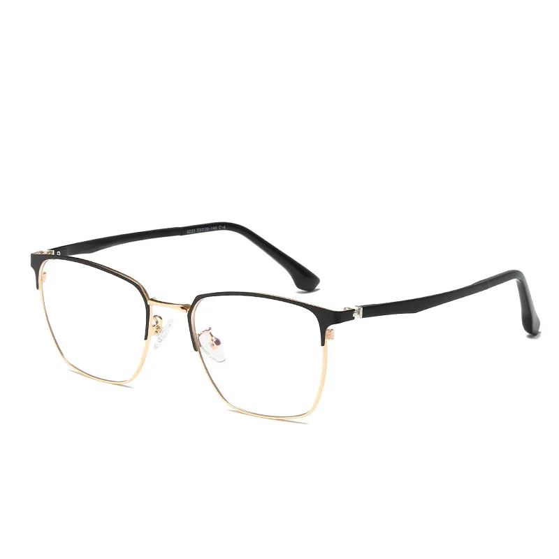 Oulylan, мужские, анти-синий светильник, блокирующие очки, винтажные фотохромные линзы, оправа из сплава, очки, мужские, компьютерные, игровые очки - Цвет оправы: Золотой