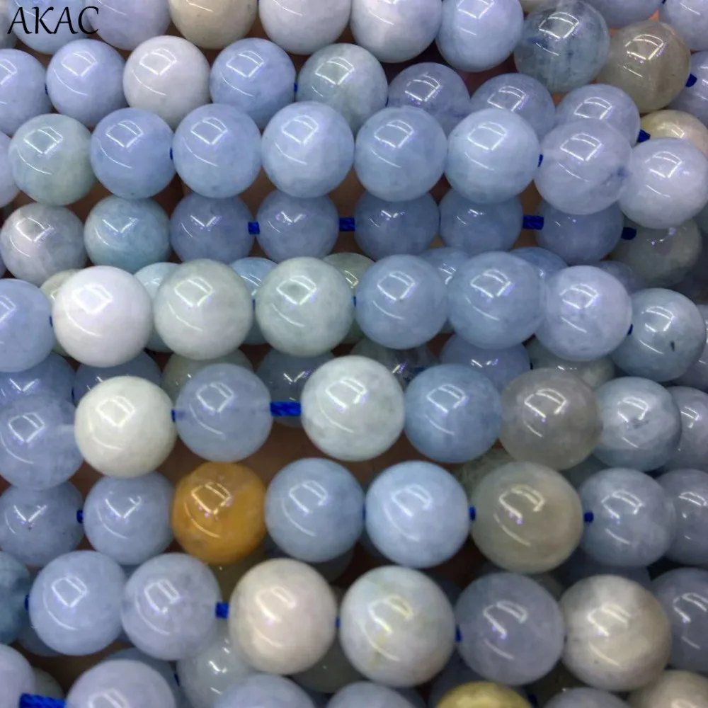 3strands approx8mm natural aquamarine loose beads mix color for diy making wholesale | Украшения и аксессуары