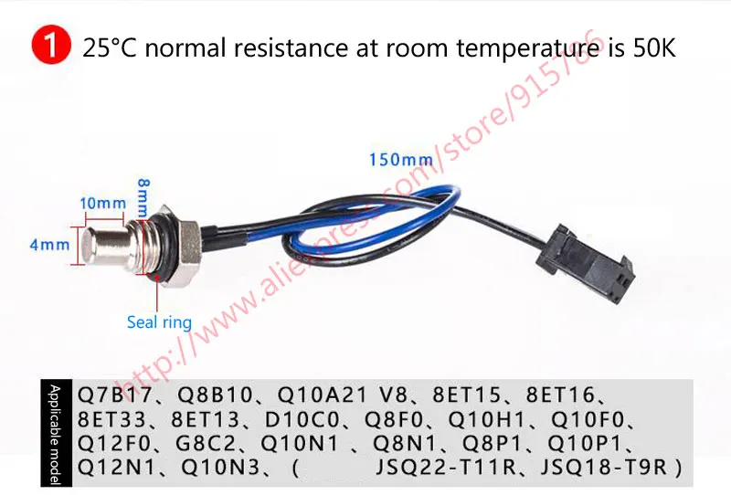 10 шт. датчик температуры водонагревателя 50 к|water temperature probe|hot water sensorwater sensor |
