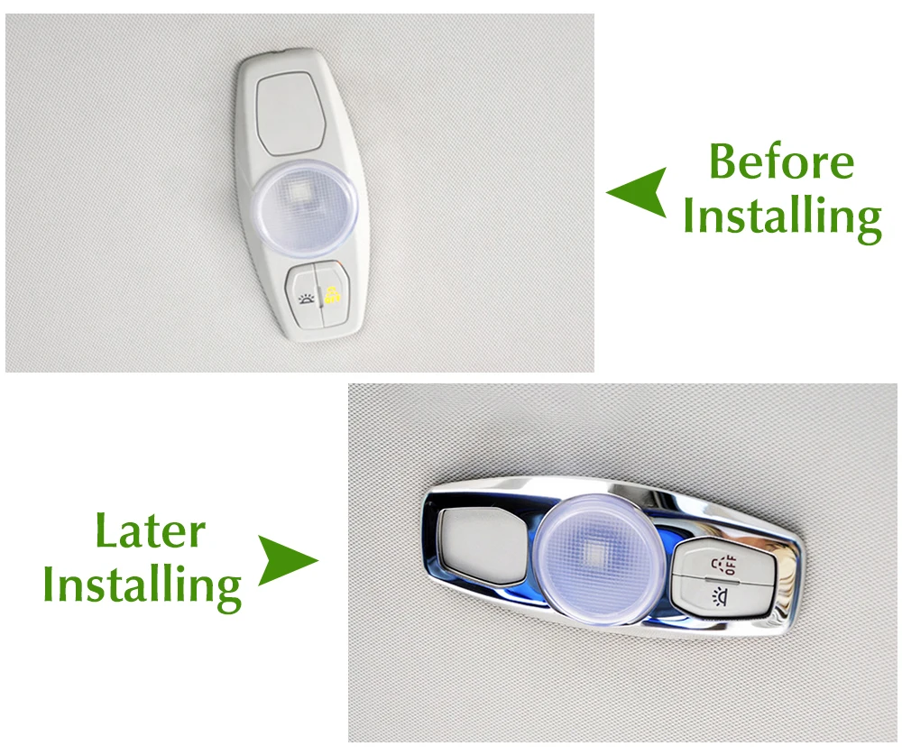 Передняя лампа для чтения из нержавеющей стали декоративная круглая крышка Ford