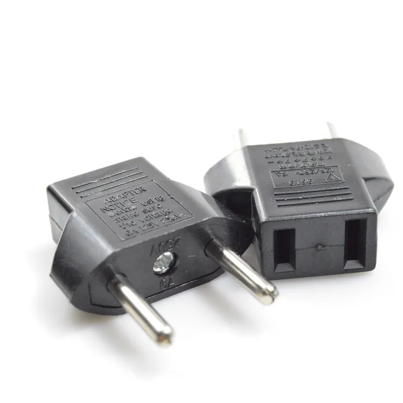 Pushingbest black/White US to EU AC Power Plug Travel Converter Adapter Household Plugs Adaptor |