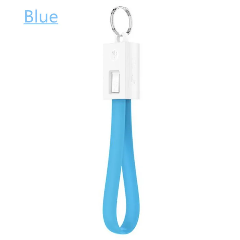 Android мобильный телефон зарядный кабель mi cro USB шнур брелок с кабелем передачи данных для huawei P20 Lite Xiaomi mi 8 6 type-C зарядный провод - Цвет: blue