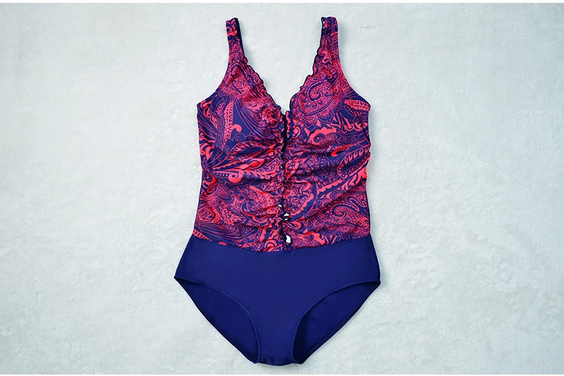 NIDALEE Цельный Купальник Плюс Размер Женщин Push Up Комплект Бикини Женский 8XL Ретро