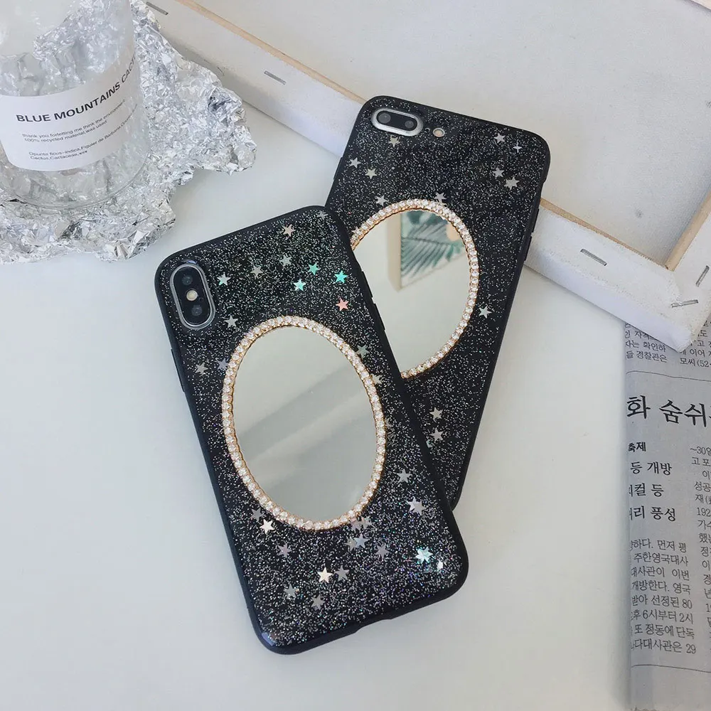 Мягкий силиконовый чехол Boucho для iphone 6 6s 7 8 Plus plus блестящая задняя крышка со