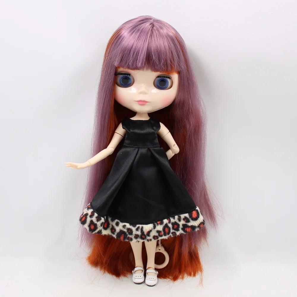 Кукла ICY DBS Blyth BL1025/232 фиолетовая микс красный коричневый волос белая кожа сустав