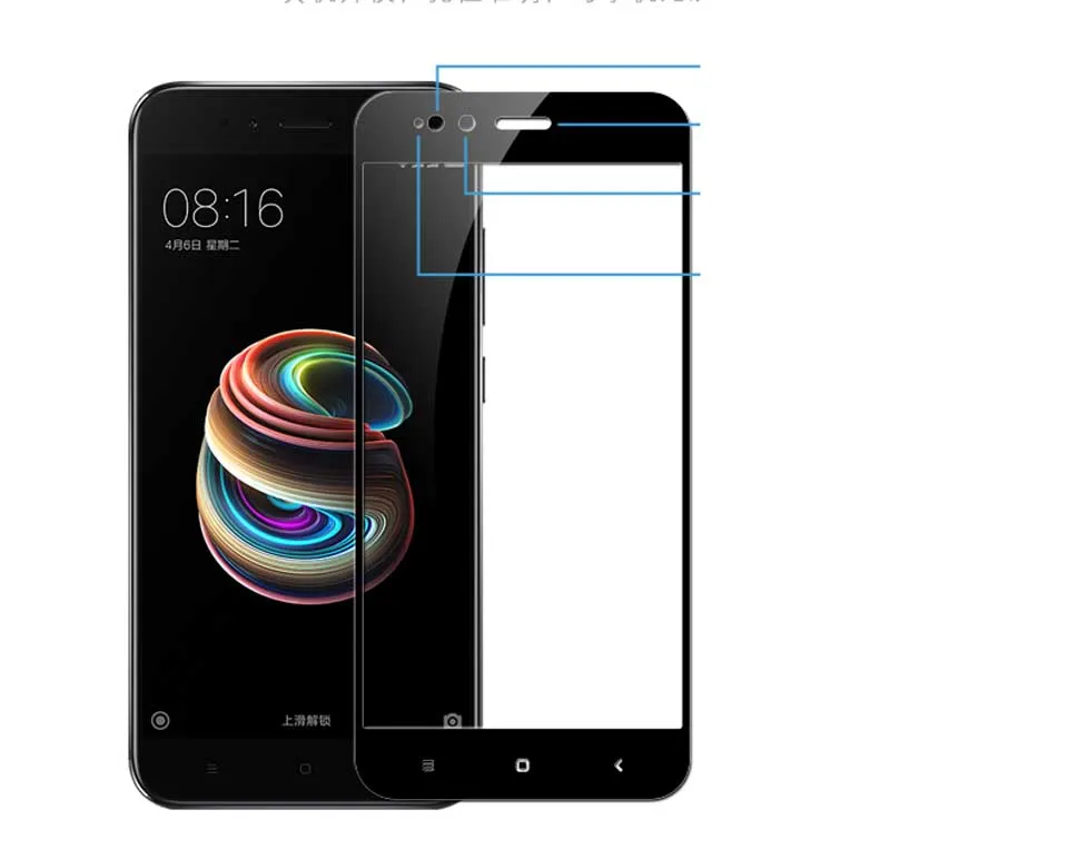Жесткая боковая Защитная пленка для xiaomi 6x стеклянная a1 a2 экрана 5 5s Plus mi