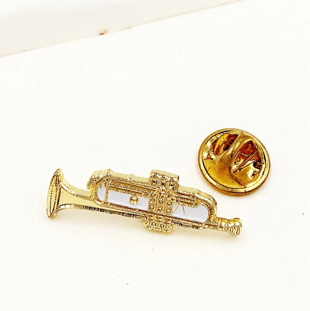 В партии 5 шт. латунные трубы музыкальный инструмент значок брошь музыкальные