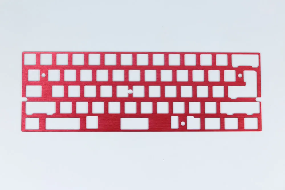 Red Механическая клавиатура DIY CNC 60% пластина анод алюминиевый чертеж совпадения позиционирования пластина поддержка ISO ANSI для GH60 pcb - Цвет: Red