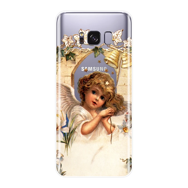 Чехол с изображением девушки ангела для Samsung Galaxy S8 S9 Plus S5 S6 S7 Edge мягкий силиконовый