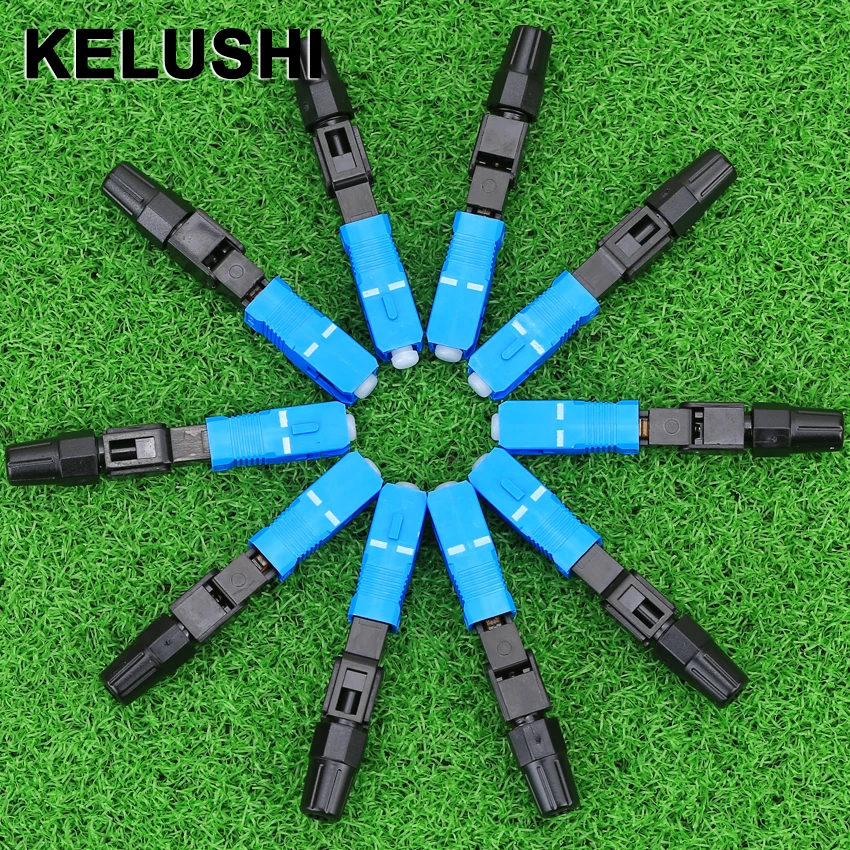 KELUSHI 100 шт./SC UPC оптоволоконный быстрый разъем FTTH SC Одномодовый разъем|fast connector|ftth