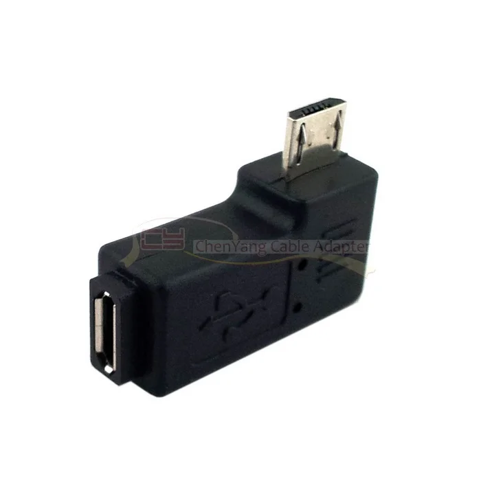 Micro USB 2 0 5P папа к женскому M F УДЛИНИТЕЛЬ 90 градусов левый угловой | Компьютеры и