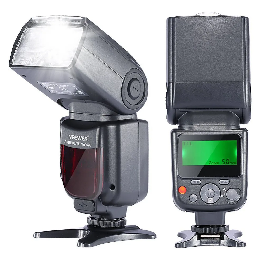 Комплект вспышки Neewer NW670 E TTL для Canon DSLR :( 1) вспышка с ЖК экраном +(1) Беспроводной