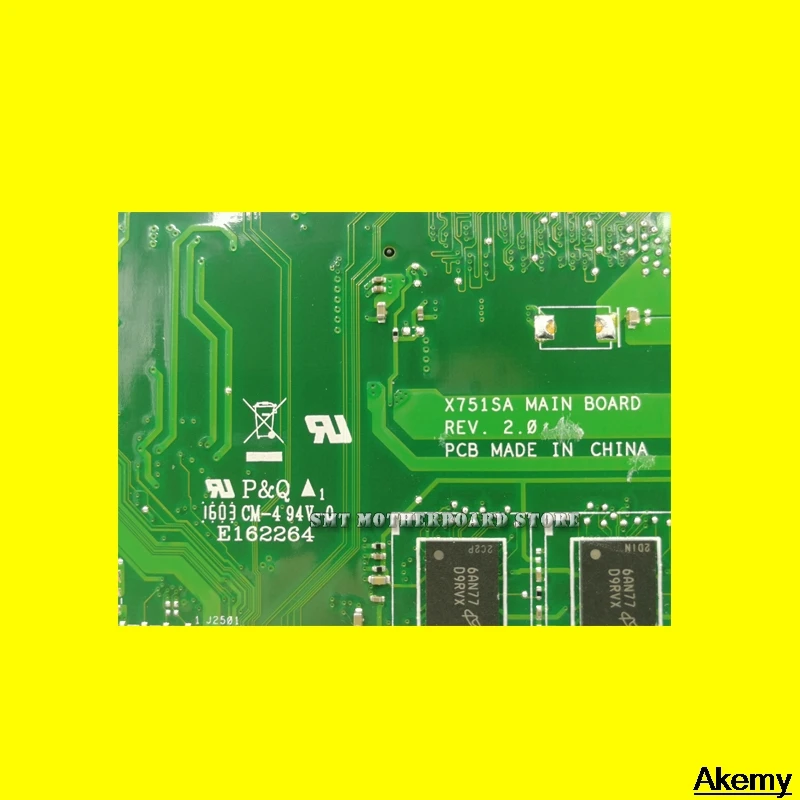 X751SA материнская плата для ноутбука 4 Гб RAM N3700 CPU For Asus X751S X751SJ X751SV тестовая Тест 100% ok