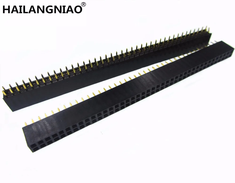 10 шт. шаг 2 54 мм 2x40 Pin Женский двухрядный штыревой разъем|strip| |