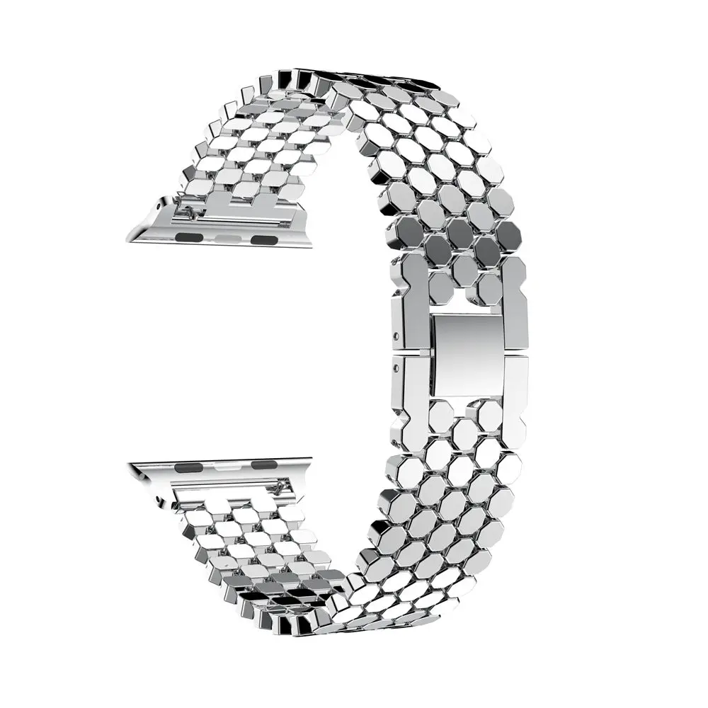 Ремешок из нержавеющей стали для Apple Watch 4 ремешка 44 мм/40 мм ремешок часов серии 3 2 1