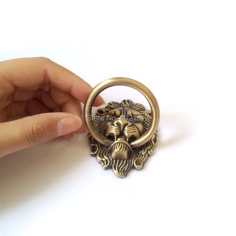 

10pcs Antique Bronze 32mmCC Lion Head Cabinet Handles Knobs Drawer Pulls Closet Drawer Door Hardware Kitchen Pull