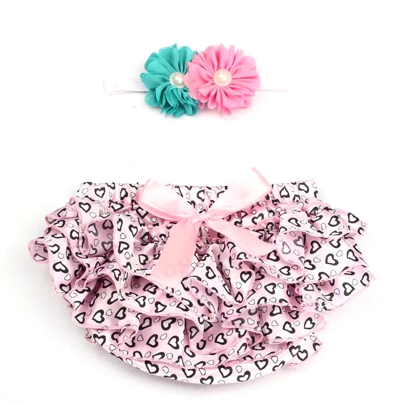 Новинка 2020 Цветочные Детские шорты с подходящим цветочным оголовьем набор для