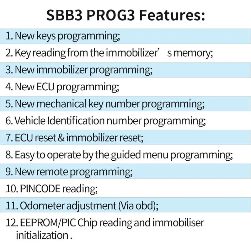 Новейший 2019 SBB3 PRO 3 ключ программист OBD2 PROG3 для иммобилайзера/одометра/ЭБУ