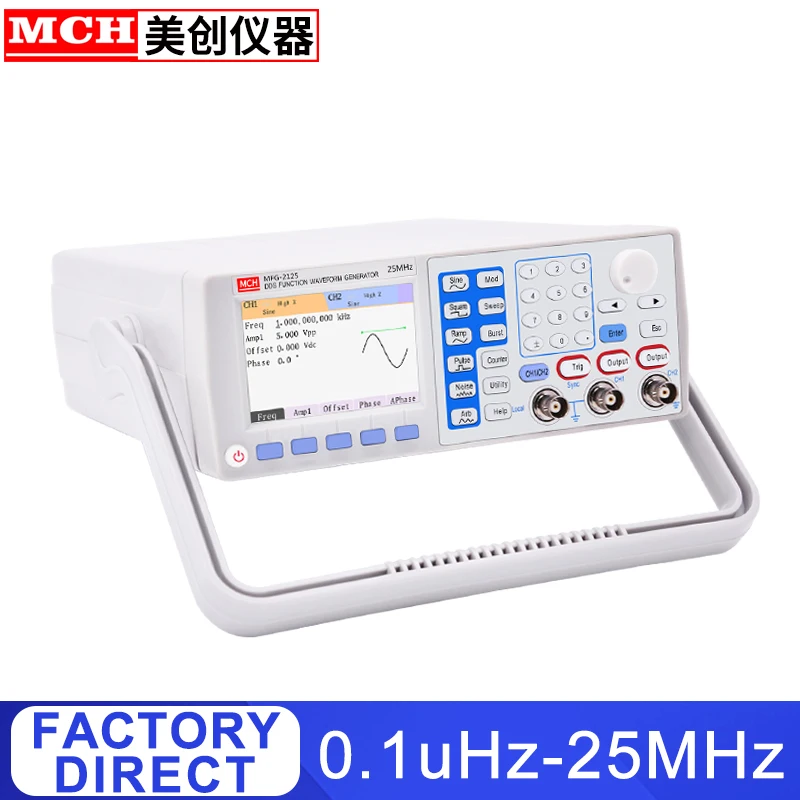 

25MHz DDS Multifunction Arbitrary Waveform Function Generator Dual Channel DDS Function Generator Frequency Generator DDS-2125