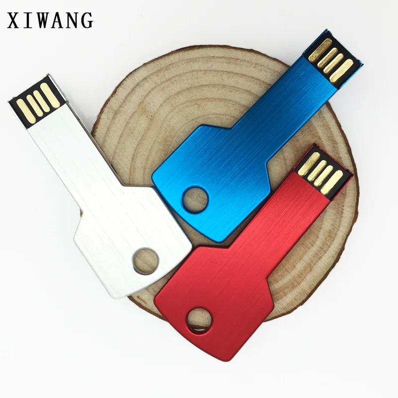 Usb флеш-накопитель 16 Гб в форме ключа, флеш-накопитель 32 ГБ, Водонепроницаемая usb флешка 2,0, металлическая ручка-накопитель 64 ГБ, браслет 4 ГБ 8 ГБ 128 ГБ, Подарочный логотип