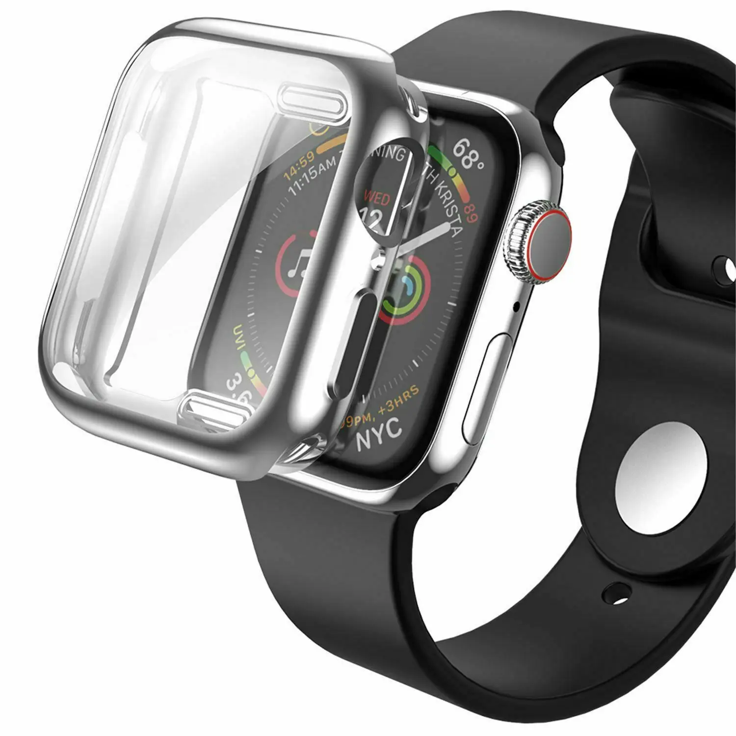 Оригинал HOCO 360 градусов тонкий чехол для часов Apple Watch серия 4 мягкий прозрачный TPU