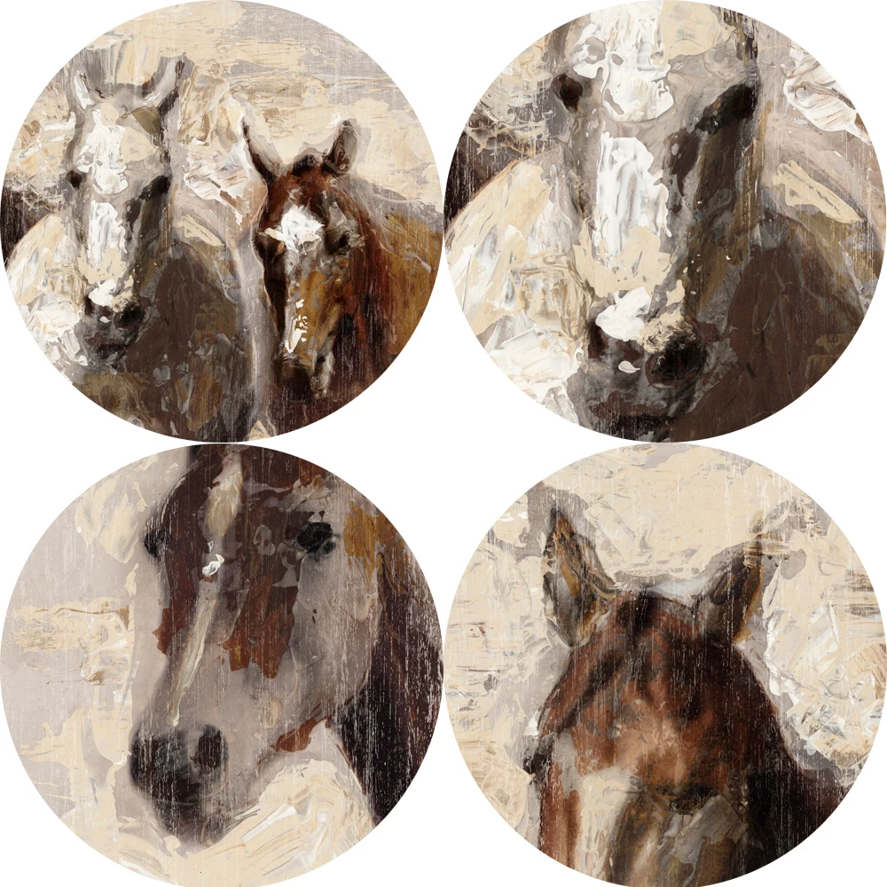 Abstract Horses Canvas Paintings On The Wall Art Prints Posters And Animals Pictures For Living Room Cuadros | Дом и сад