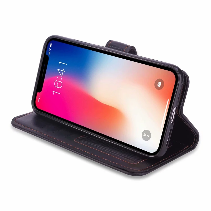 Oil Leather Wallet Case For Iphone X 8 7 Plus 6 6S Galaxy S9 A8 2018 Flip Cover Card Coque Luxury Phone Pouch Strap 50PCS | Мобильные