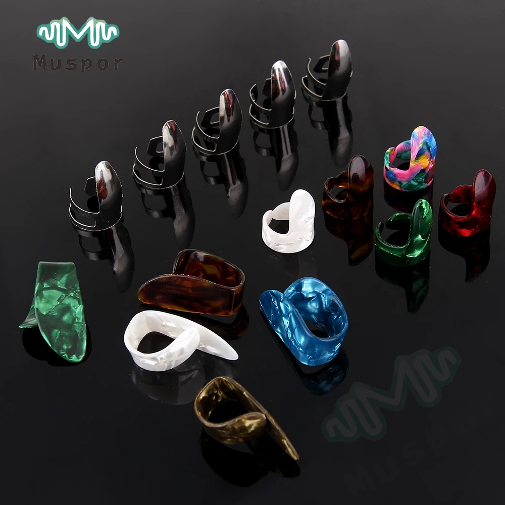 Цветной медиатор для акустической и электрической гитары 5 пальцев + 10 пальцев|picks