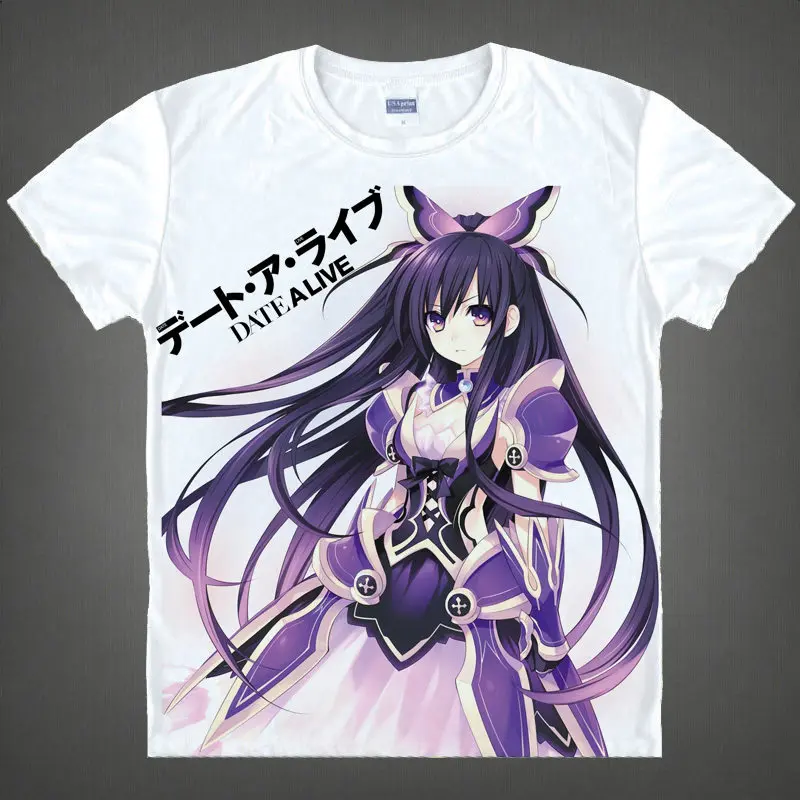 Date A Live футболка рубашка Yoshino крутые футболки с рисунками аниме Большой куш одежда