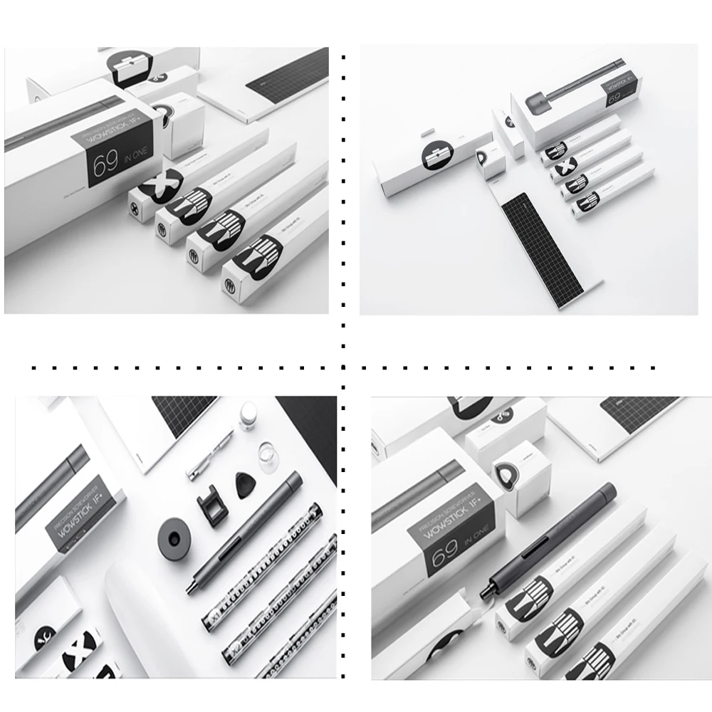 Прецизионная отвертка Wowstick 1F pro с магнитным ковриком, электрическая отвертка, перезаряжаемый набор инструментов для ремонта, включая 56 бит