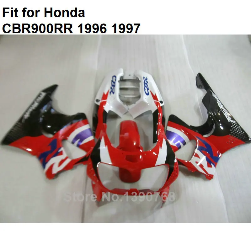 

Compression mold bodyworks fairings for Honda red white black CBR900RR CBR893RR 1996 1997 fairing kit CBR 893 96 97 IT06