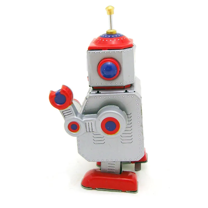 Классический Винтаж Заводной Wind Up Робот Дети воспоминание олова игрушки с