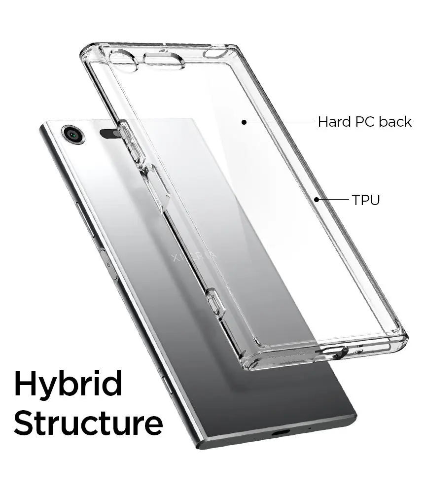 оригинальный Spigen Ultra Hybrid чехол для Sony Xperia XZ Premium 5.5&quot прозрачный черный Панель