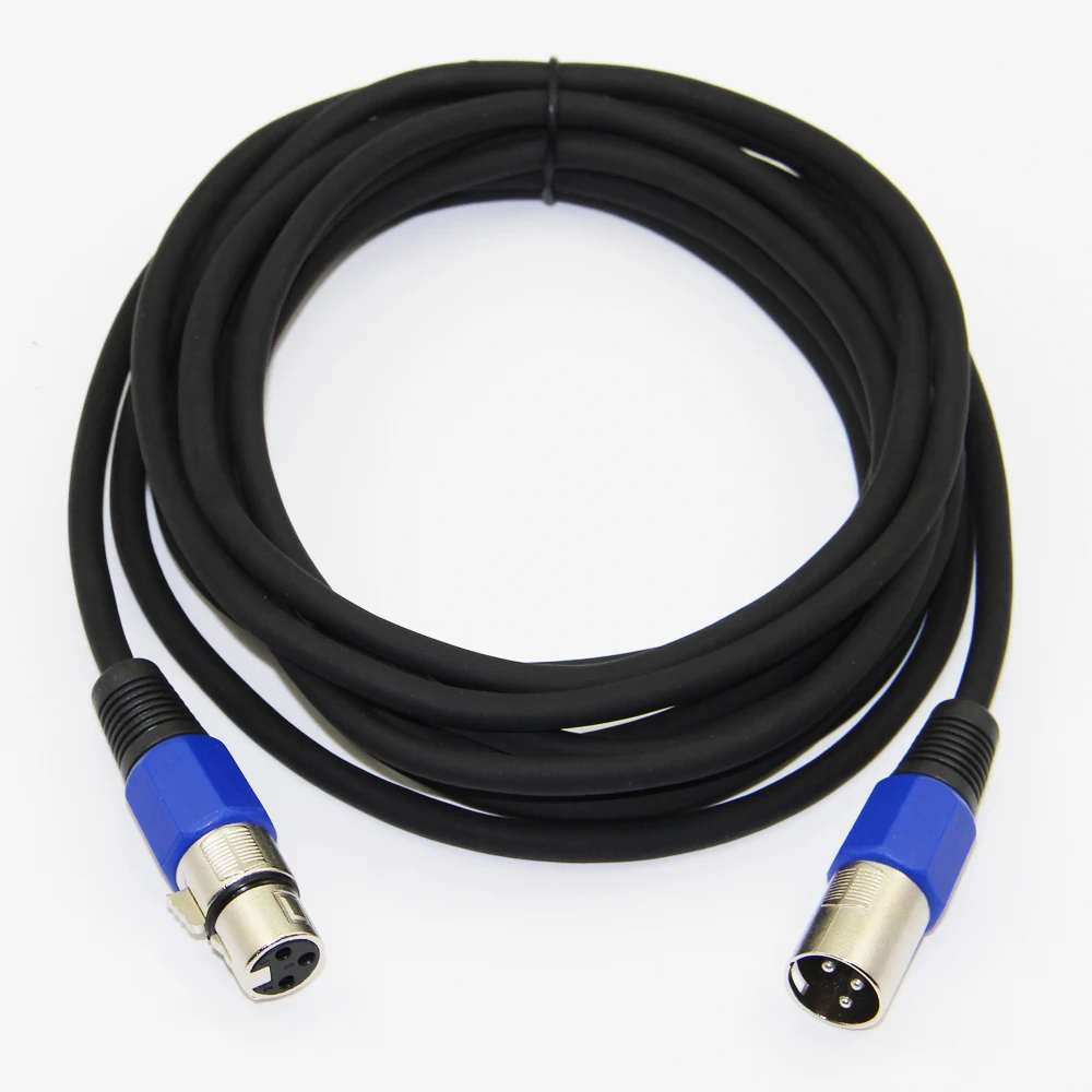Кабель Bochara XLR Папа мама аудиокабель для микрофона микшера из меди OFC 1 м 8 3 5 6 10 15 20