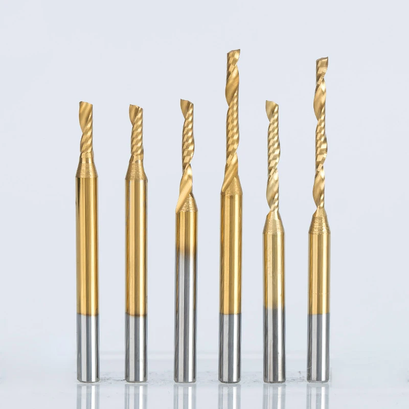 SHINA 1 шт. 3 175 мм фреза с жестяным покрытием одиночная флейта спиральная ЧПУ