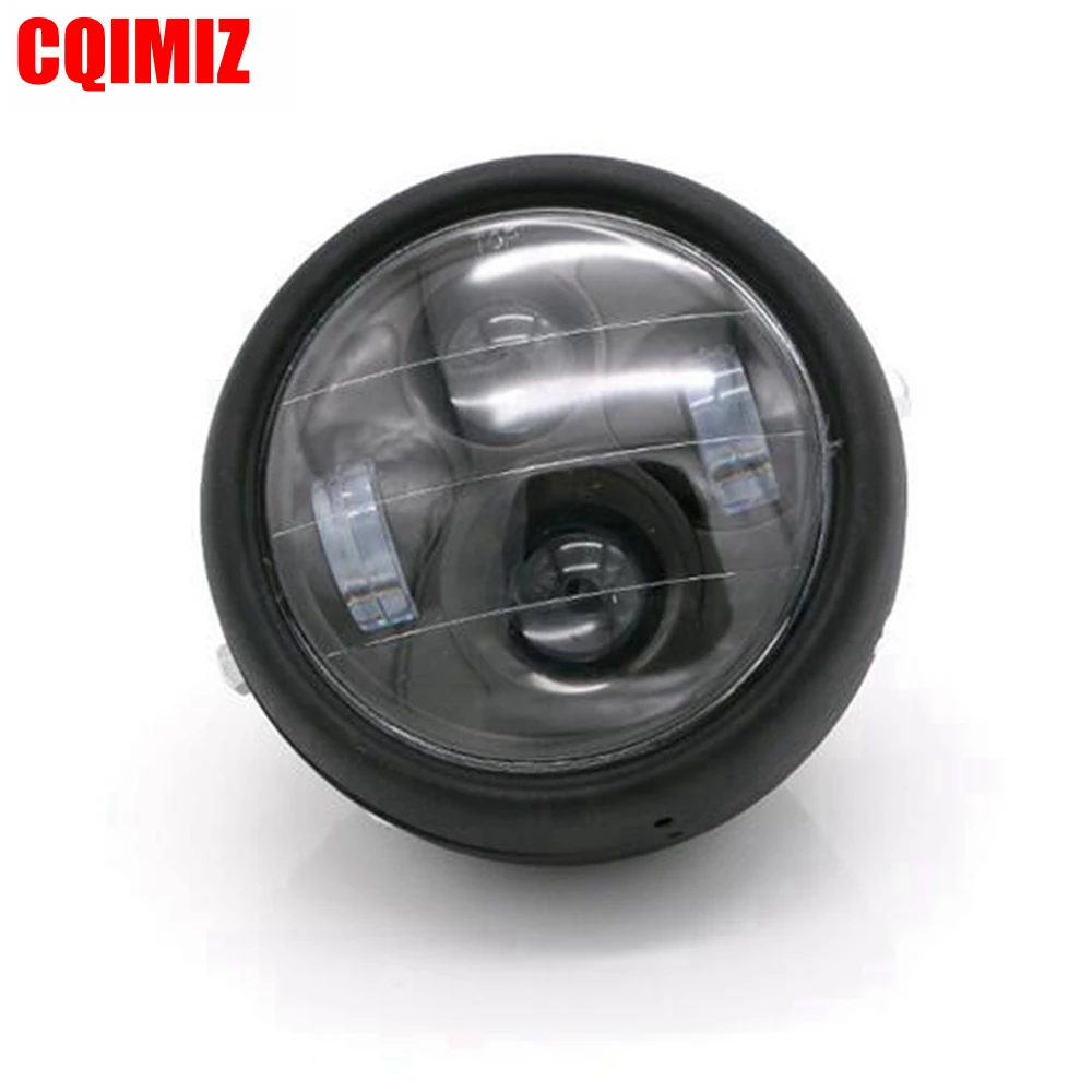 Дальнего ближнего света H4 LED передняя фара мотоцикла для Chopper Cafe Racer CG125 GN125