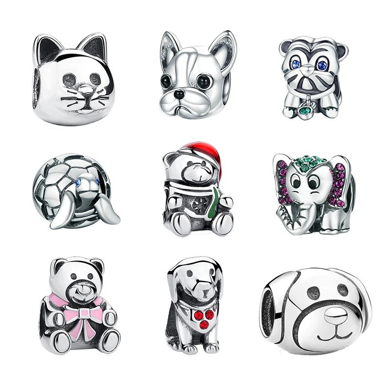 Женское Ожерелье браслет из стерлингового серебра 925 пробы с очаровательным