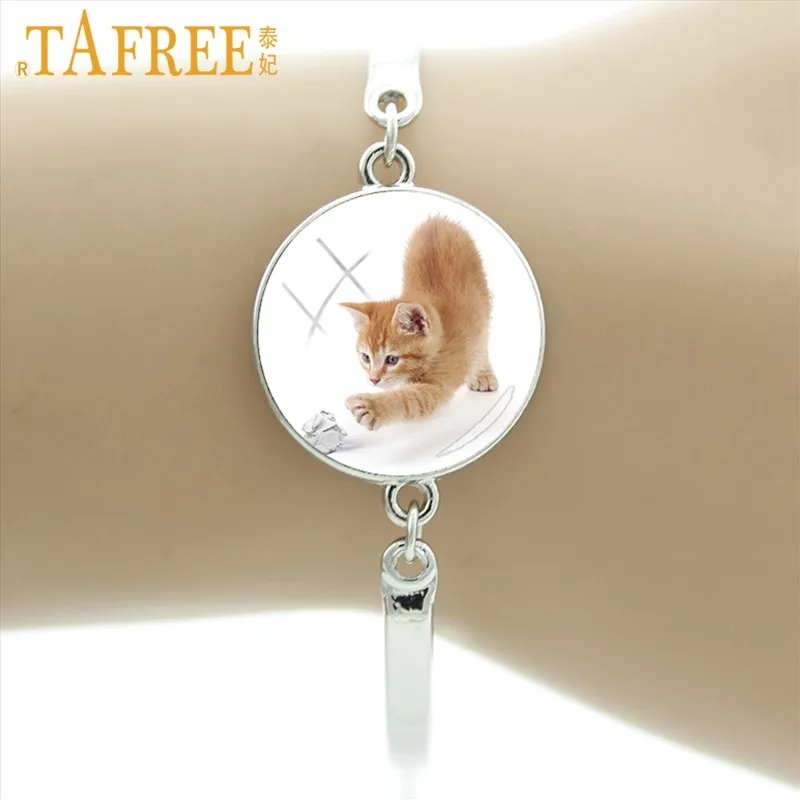 TAFREE Необычные интересные котенок кошка Шарм браслет милые женские Девушки Ювелирные изделия кошка подарки для любимых мода милые животные bijoux E790 - Окраска металла: E790