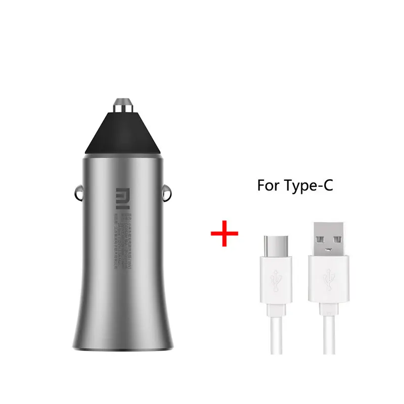 Xiaomi Dual USB Автомобильное зарядное устройство usb 5 В/3.6A вольт Quick Charge металлический совместимый для Samsung для Iphone - Тип штекера: RSA