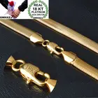 Цепочка-змейка OMHXZJ, золотая, 6 мм, 18 карат