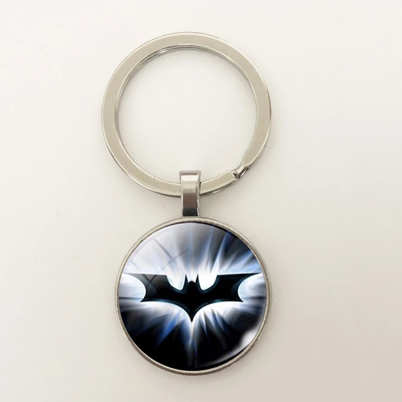 GDRGYB Hot! 2019 New Batman Superman For Men Three Color Round Glass Key buckle Collier Hero Charm Jewelry Gift | Украшения и