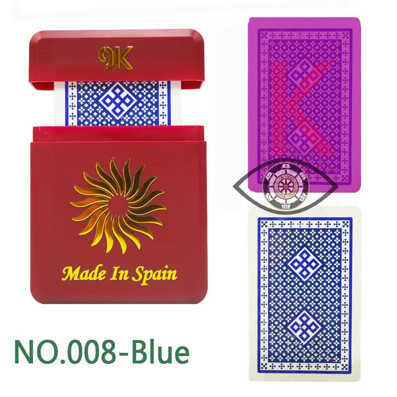008-blue Испания 9 к покер перспективный покер перспективные очки меченые карты покер Обман волшебный покер контактные линзы жульничать в азартных играх - Цвет: 008-blue