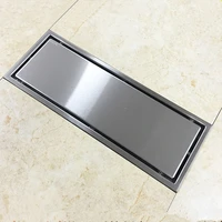304 solid stainless steel 300 x 110mm square anti odor floor drain bathroom invisible shower drain