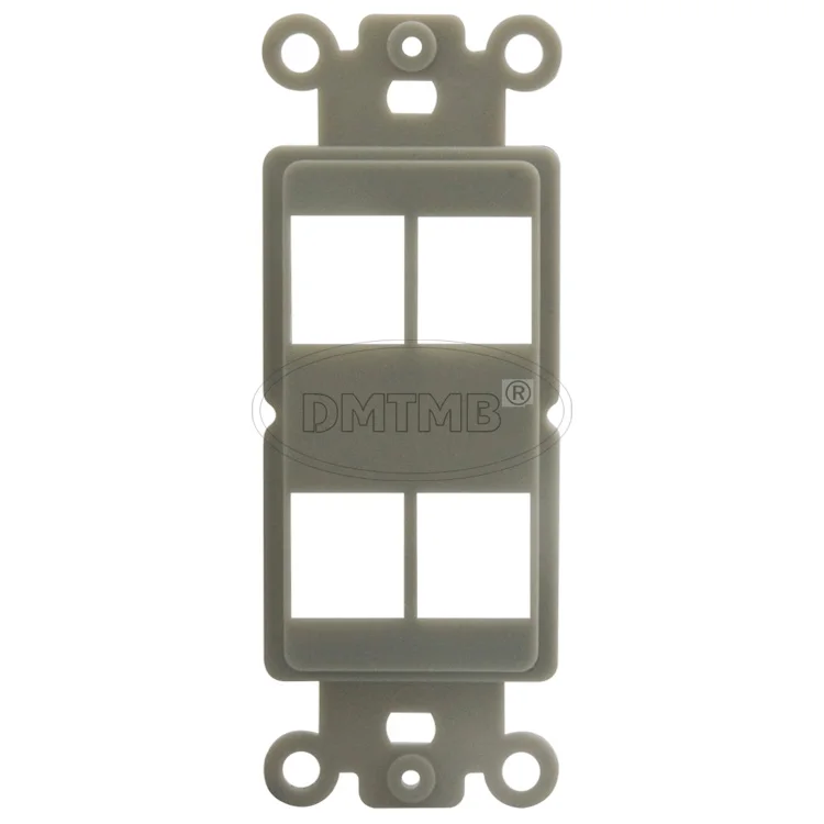 Внутренняя стеновая панель с 4 портами keystone серого цвета|wall plate|keystone wall platekeystone plate