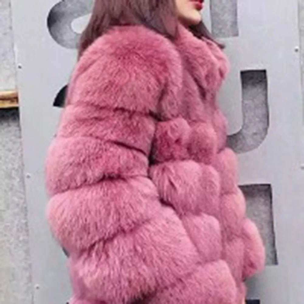 Abrigos mujer invierno женское модное роскошное пальто из искусственного меха элегантное женское осенне-зимнее теплое пальто