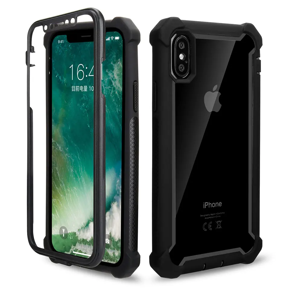 Space transparent protective shell For iPhone 6 7 8 X TPU+PC Plus 6S Capa Funda Covers |
