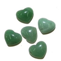 10 pieces green aventurine natural stones cabochon 10x10mm 15x18mm 25x25mm heart shape no hole for making jewelry diy
